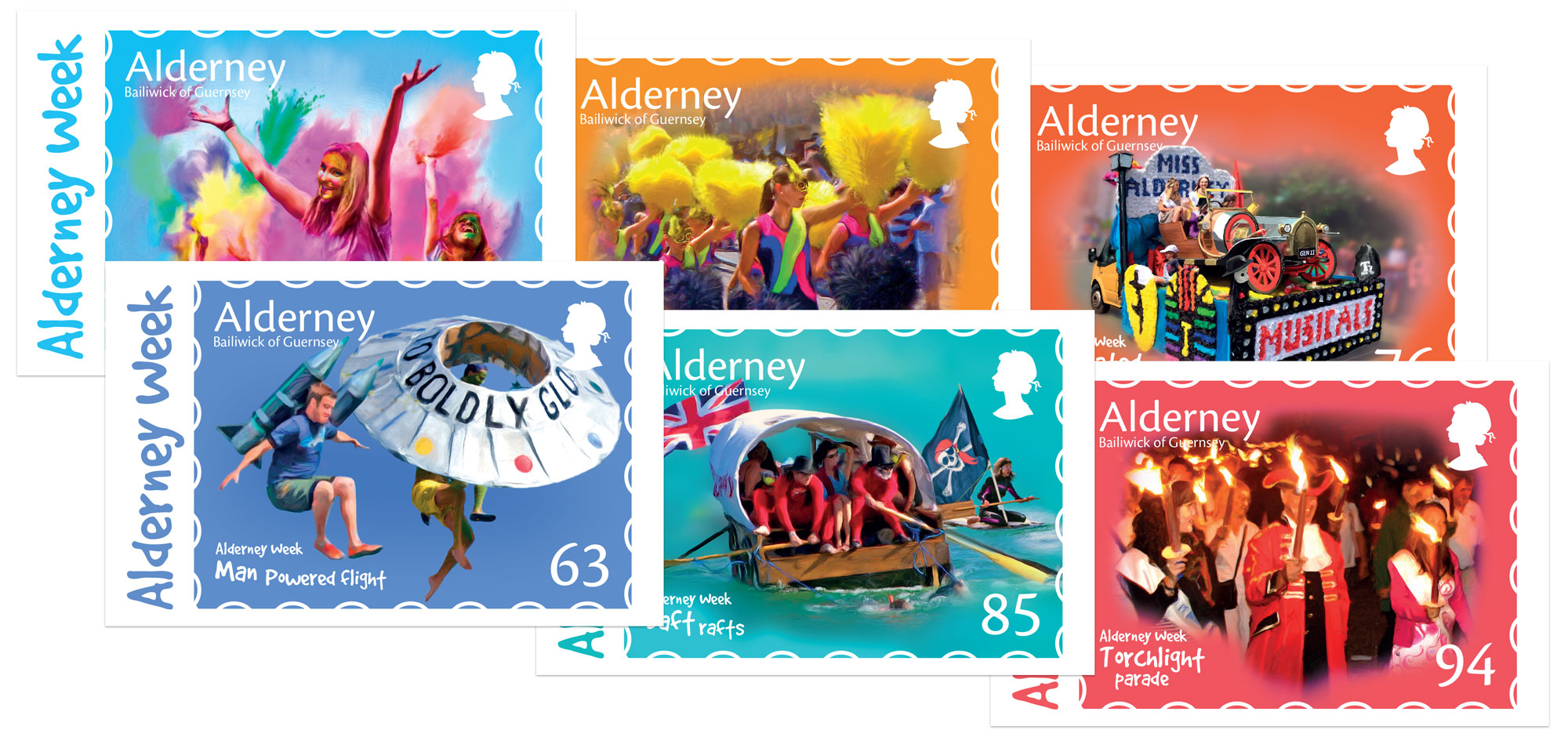 Alderney Week Postcards